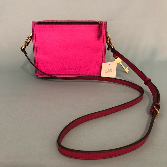 Fossil Crossbody Hot Pink Purse 